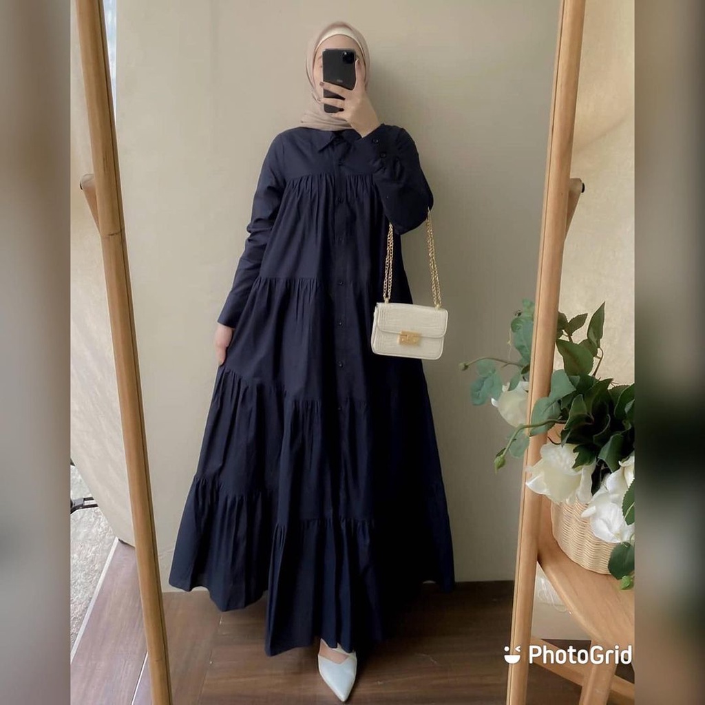 TERBARU- Asyila Dress Bahan Katun Paris / GAMIS LEBARAN / BAJU DEWASA MURAH TERBARU 2021