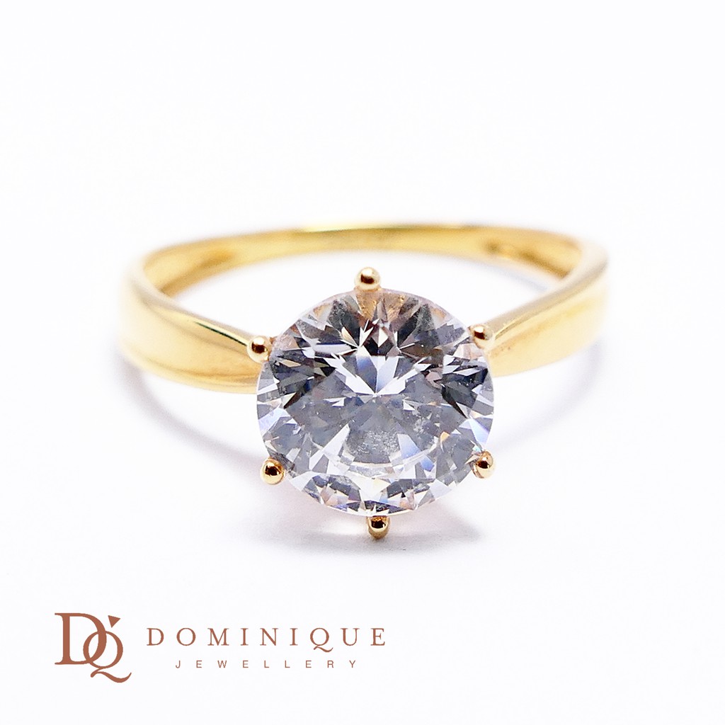 

Dominique Jewellery- Cincin Solitaire 75% SNI DQC 16