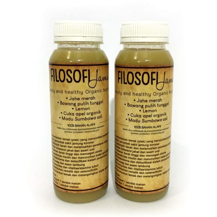 

FILOSOFI JAMU JUS BAWANG PUTIH JAHE MERAH BERKHASIAT 250ML - ju503