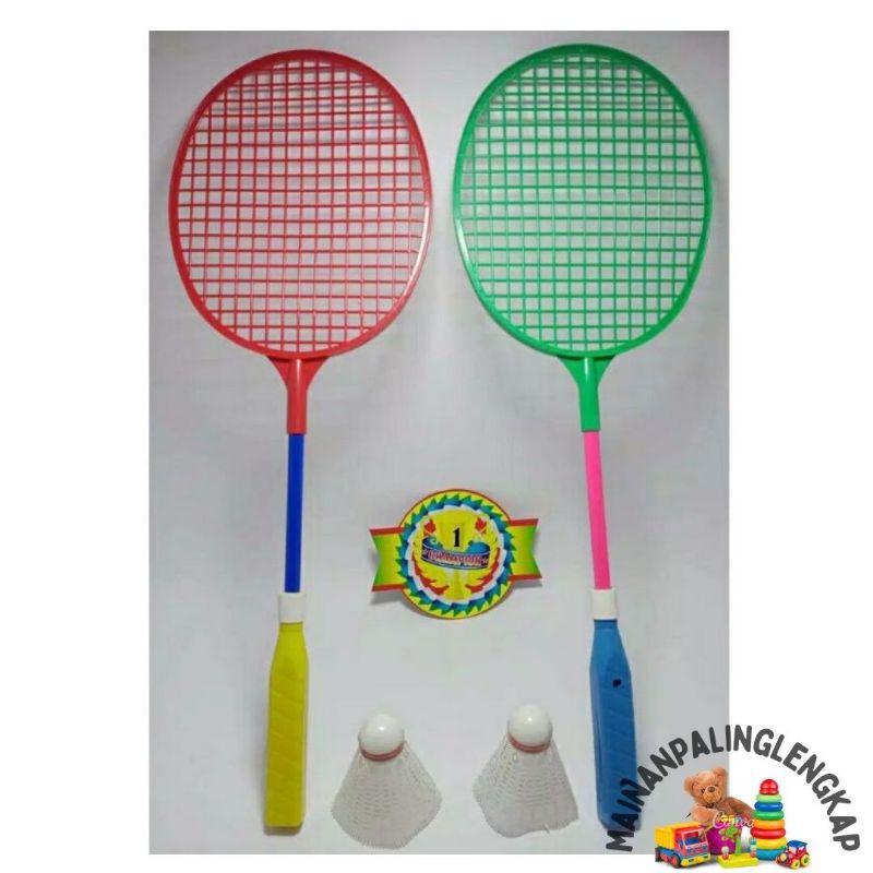 MAINAN ANAK OLAHRAGA RAKET BADMINTON ISI 2 PCS / MAINAN RAKET ANAK