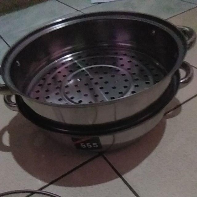 Panci Kukus Susun 2 Stainless 28 Cm / Dandang Steamer