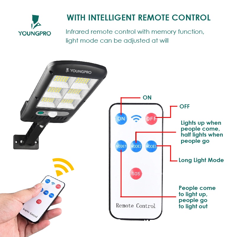 LAMPU SOLAR YCO-150 + REMOTE !!! LAMPU LED TENAGA SURYA LAMPU OUTDOOR &amp; 213 LED + REMOTE YOUNGPRO YCO-150 - YCO-213 - T05