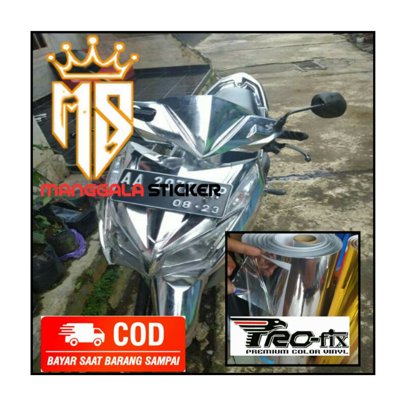 STIKER SKOTLITE MOTOR CHROME / SKOTLET KROM / STIKER WARNA CHROME UNTUK MOTOR DAN MOBIL