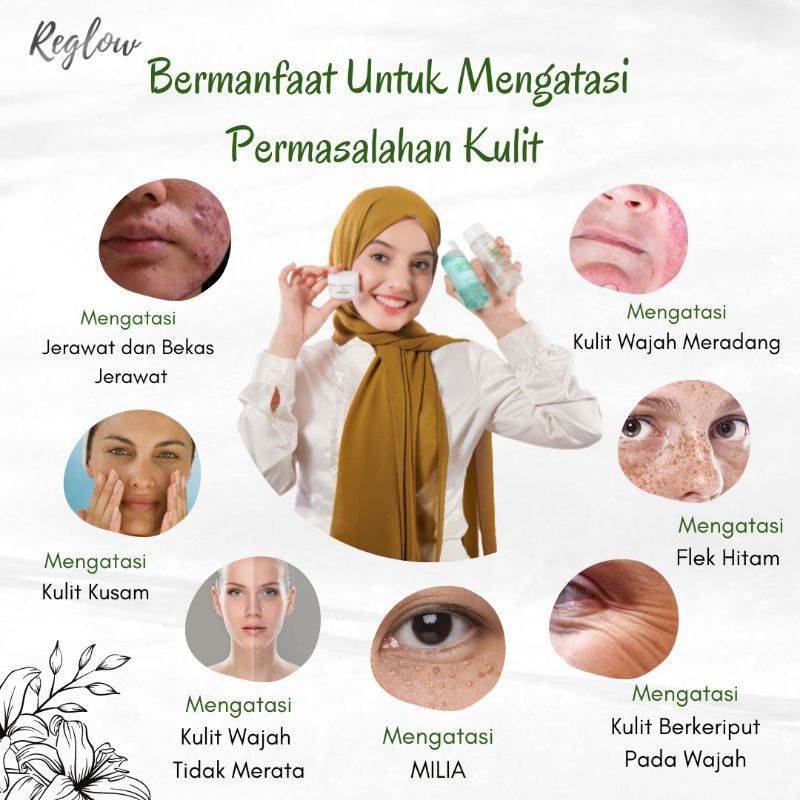 Reglow Paket + Sheet Mask Indonesia 3in1 Ultimate Glow Masker Wajah