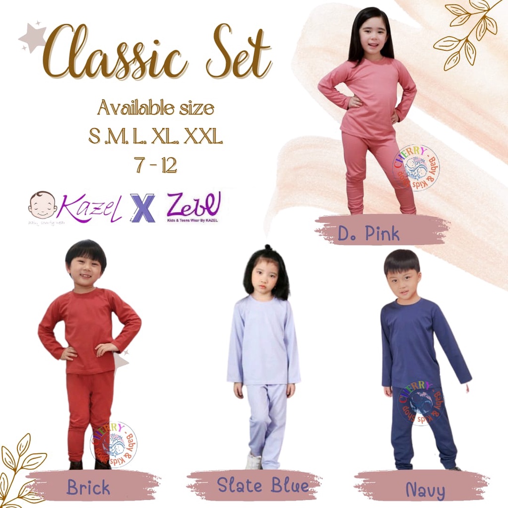 Kazel x Zebe Setelan PREMIUM Anak Classic Set 1-12 Tahun part 2 CBKS SO