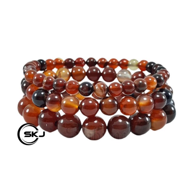 GELANG BATU AKIK SULAIMAN MADU 100%NATURAL