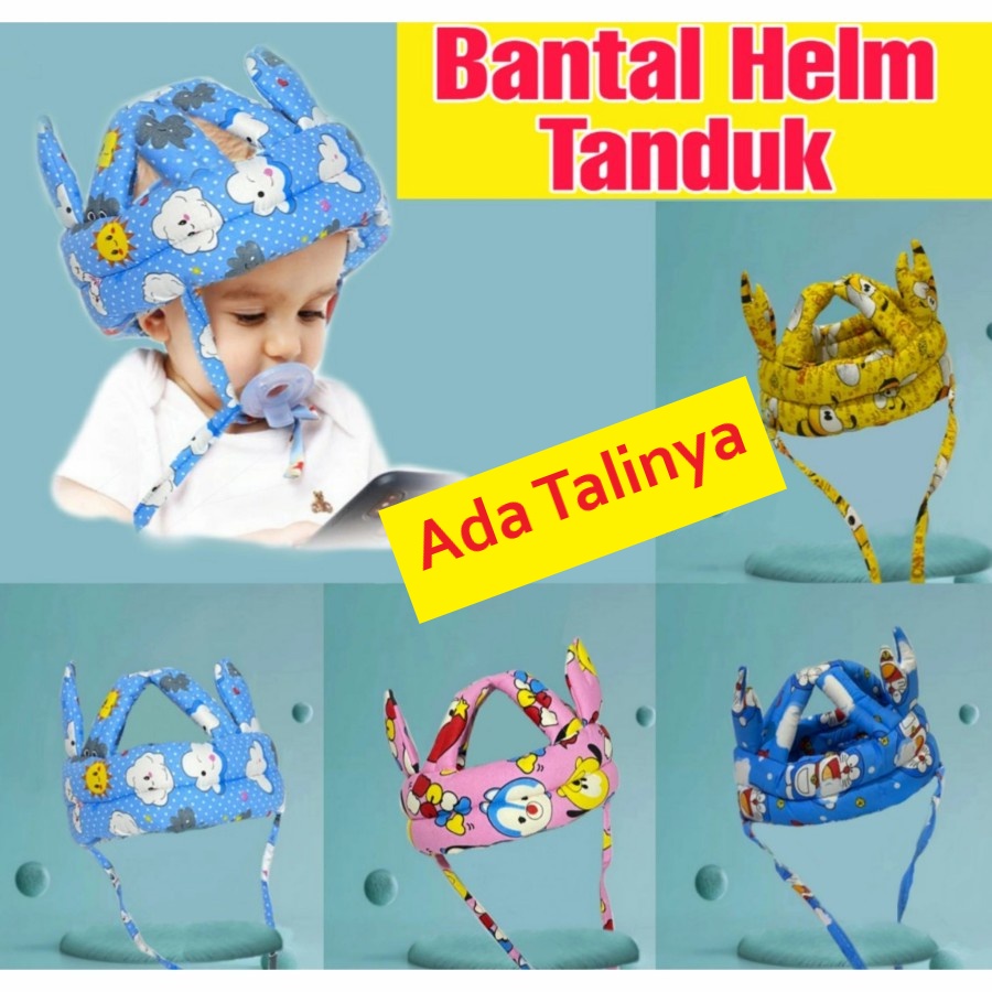 Bantal Helm Tanduk - Topi Pelindung Kepala Bayi Anti Benturan