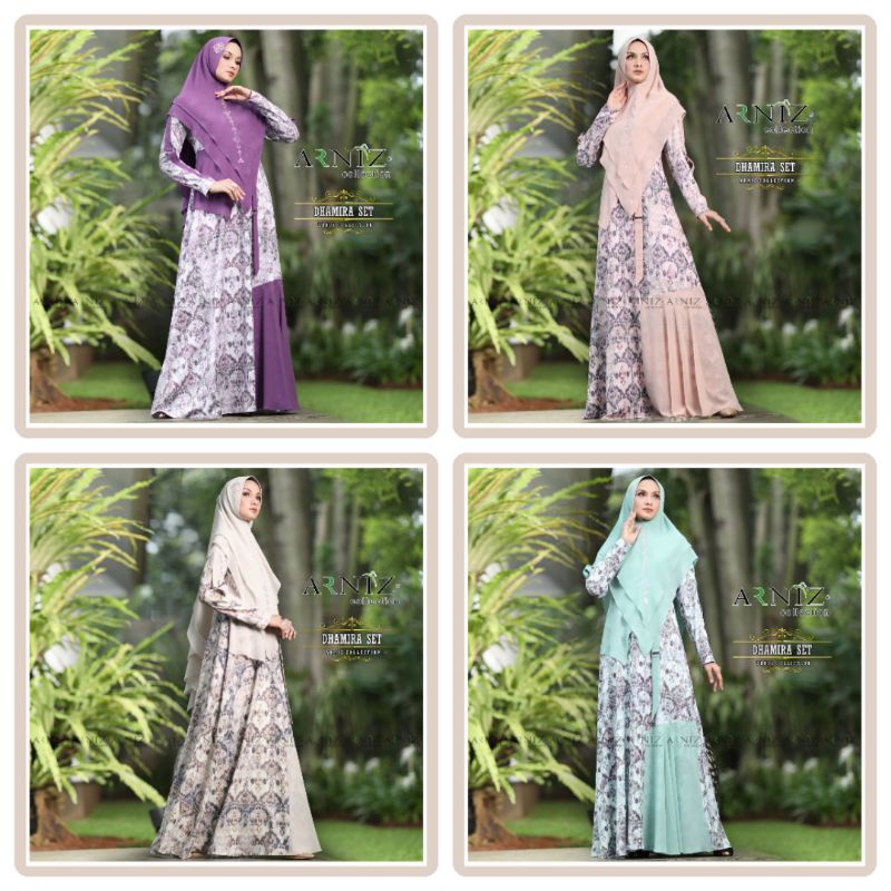Dhamira Set Syari by Arniz / Dhamira Syari by Arniz /Arniz /Arniz collection/Arniz Terbaru