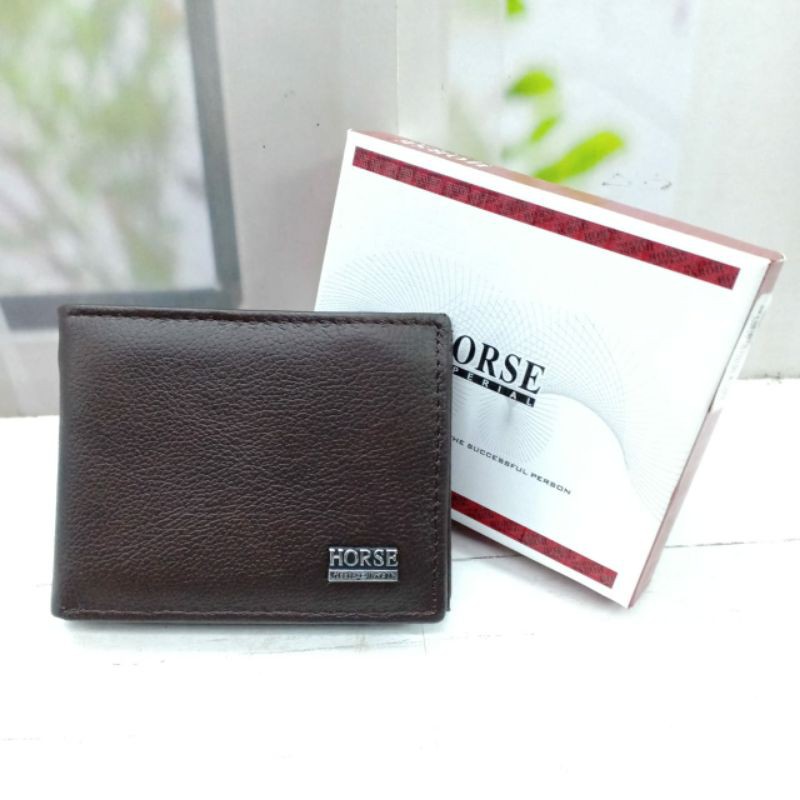 Dompet Kulit Asli. Dompet Pria Kulit. Dompet Imperial Horse Mini Tanpa Kancing