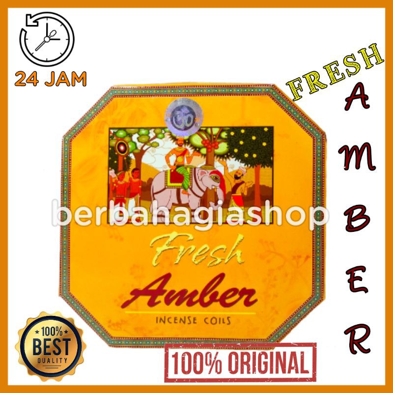 Hio Dupa Lingkar Lilit India Darshan Fresh Amber Incense Coils 24 Jam