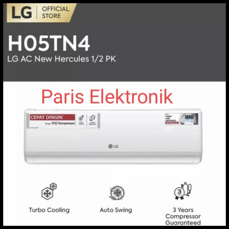 AC LG 1/2 PK H-05TN4 + PEMASANGAN / KHUSUS CILEGON