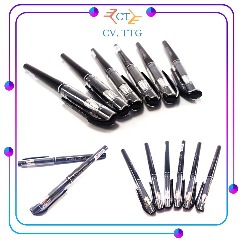 

Pulpen Gel Erasable TIZO TG31660 - Pulpen / Pen Gel Bisa Di Hapus Warna Hitam