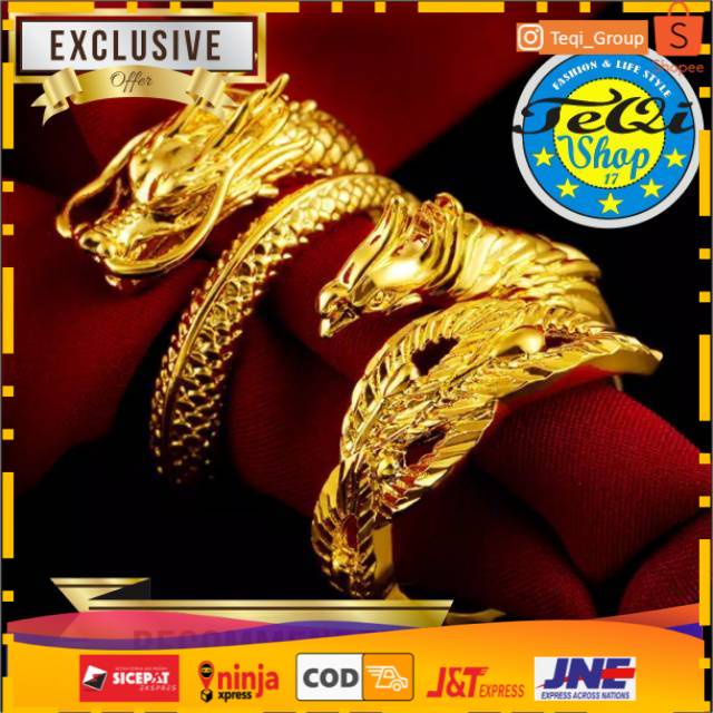 CINCIN NAGA & KUDA LAUT EMAS | CINCIN DRAGON PHOENIX  RING GOLD