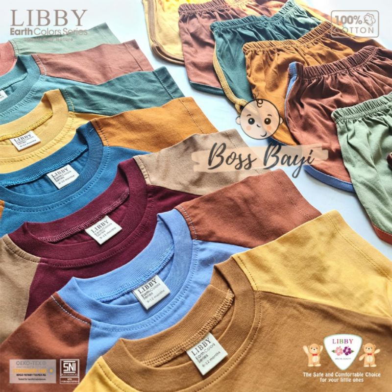 LIBBY EARTH COLORS Reagan Set - Setelan Baju + Celana Pendek Anak