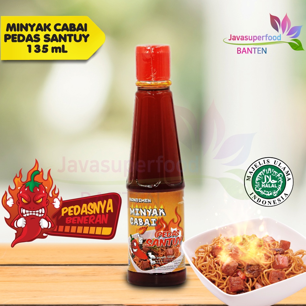 

MINYAK CABAI PEDAS SANTUY / CHILI OIL 135 ML JAVA SUPER FOOD