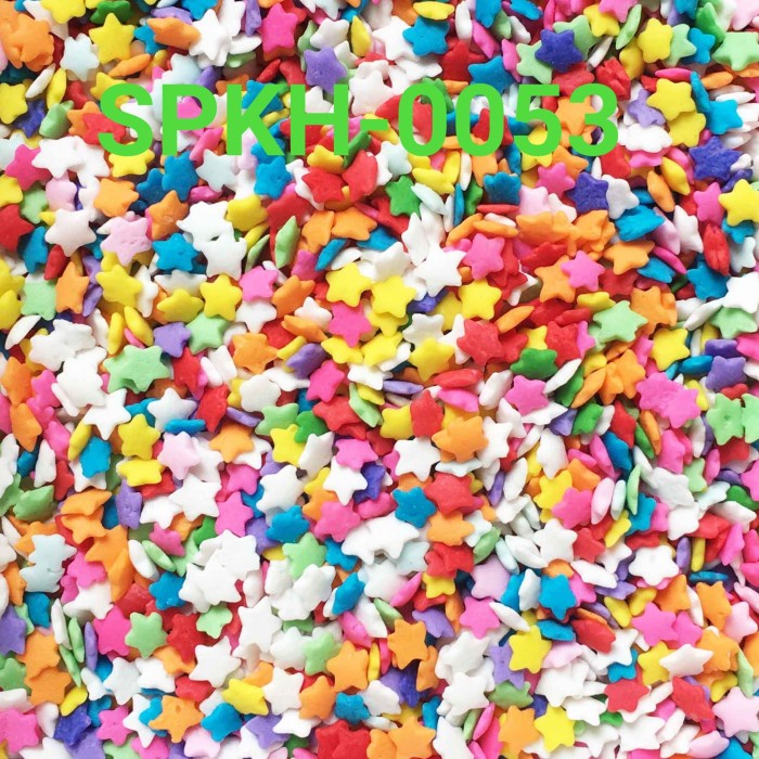 

SPKH-0053 SPRINKLES SPRINKLE SPRINKEL 500GR BINTANG CONFETTI RAINBOW PROMO TERBARU