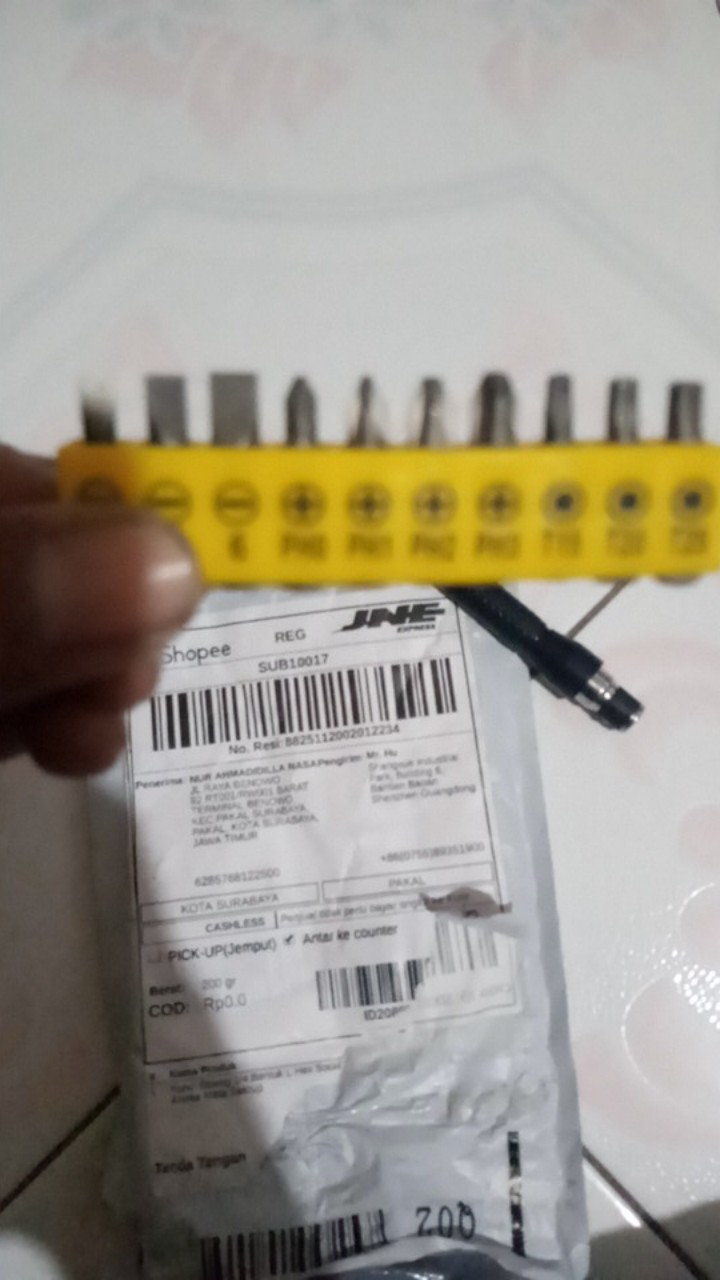 Kunci Obeng 1/4 Bentuk L Hex Socket Aneka Mata Sekrup