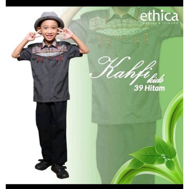 KAHFI KIDS 39 HITAM SZ 8