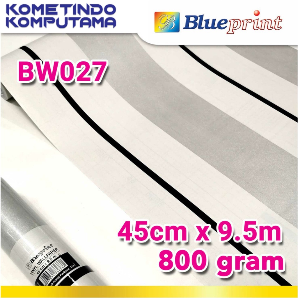 BW027 Wallpaper Sticker Vinyl Dinding BLUEPRINT 45Cm x 9,5M Motif BW027 - Wallpaper Dinding