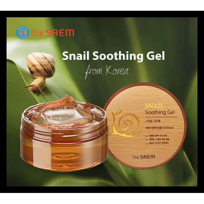 Kualitas Premium Lips553 The Saem Snail Soothing Gel 300ml