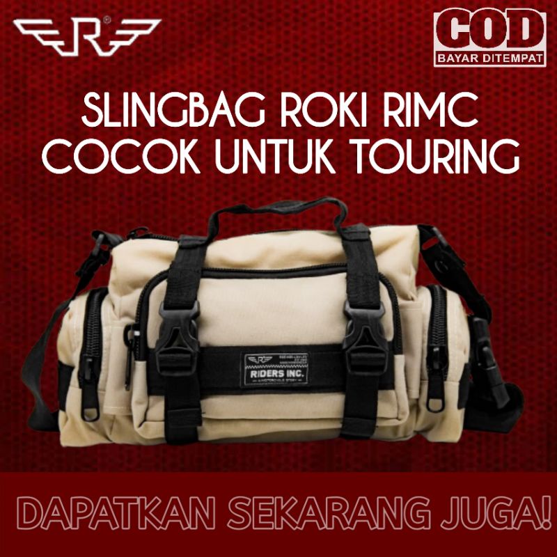 Sling Bag Pria Distro Branded Waistbag Pria Waterproof Premium Tas slingbag Pria Original ROKI BAG