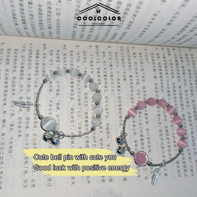 COD❤️Korea Opal Pasangan Pacar Wanita Gelang Sederhana Gelang Lonceng Mewah Murah Import Aksesoris Perhiasan Ready Stock