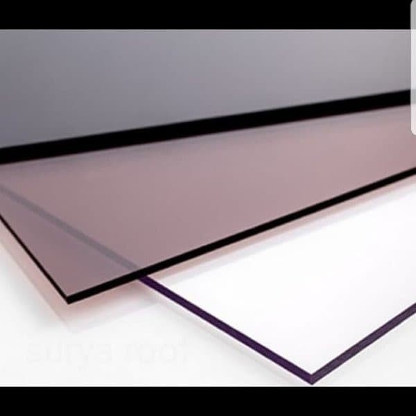 SOLARFLAT 6 mm atap genteng polos clear policarbonate sheet