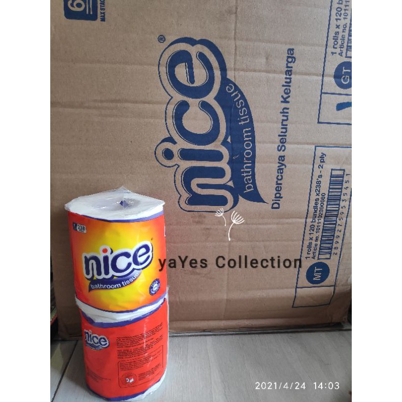 Tisu Toilet Roll Gulung Nice 238's tissu Kamar Mandi Toilet tisue Bathroom tissue