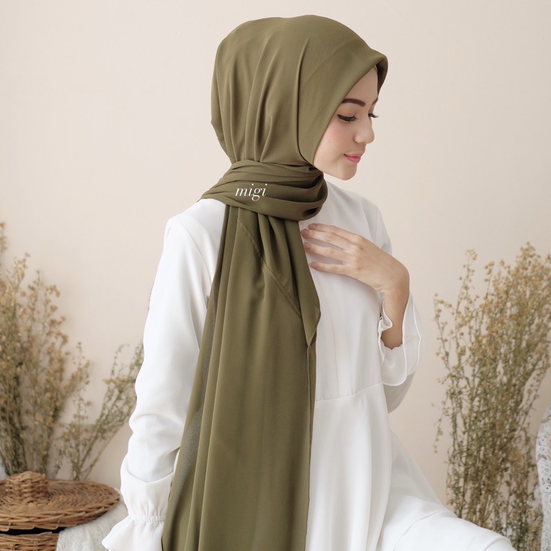 PASHMINA SQUARE BY MIGI / PASHMINA INSTAN / PASHMINA BABYDOLL PREMIUM