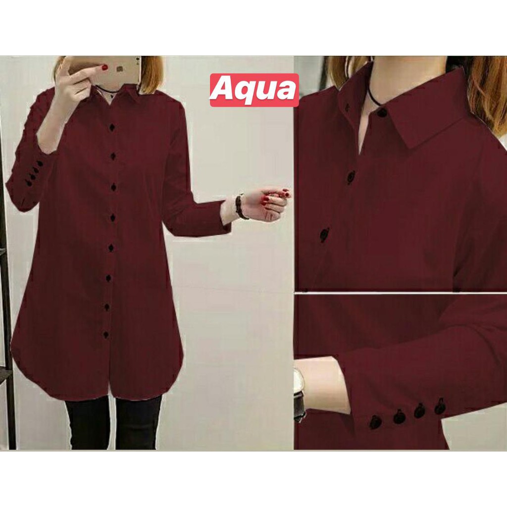 atasan wanita baju polkadot / top murah untuk wanita / kemeja / kemeja kantor