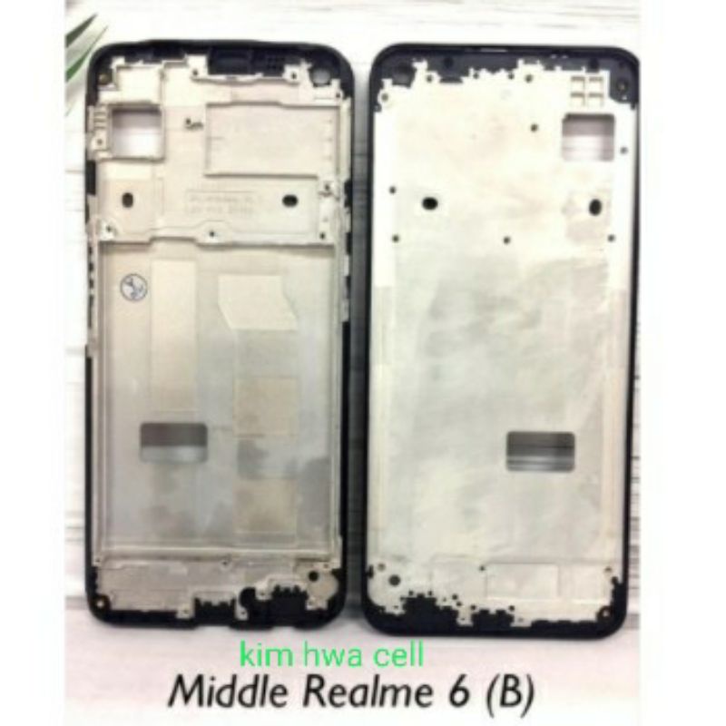 middle frame lcd realme 6 black / tulang lcd realme 6