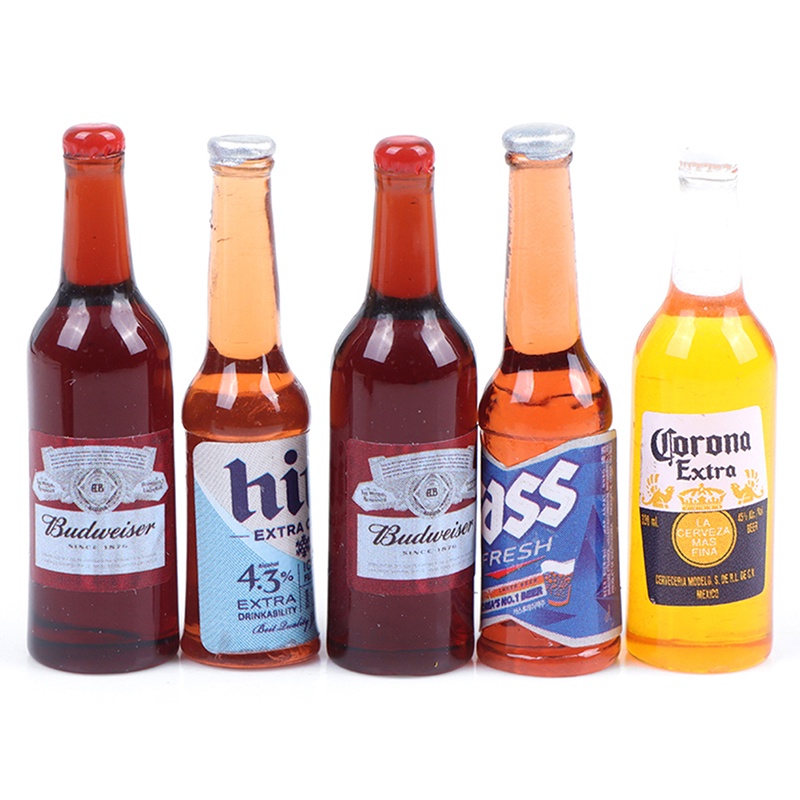 （✔✔❤10pcs Miniatur Botol Wine Skala 1: 12 Untuk Aksesoris Dapur Rumah Boneka