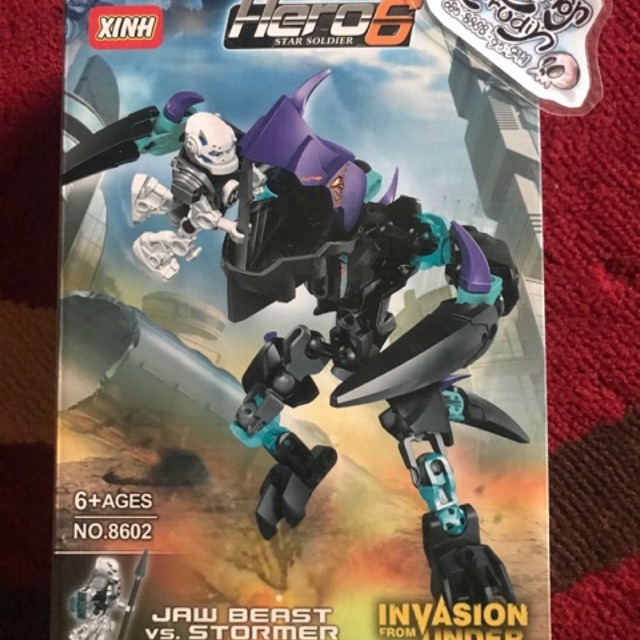LEGO XINH 8602 HERO 6 STAR SOLDIER JAW BEAST VS STORMER