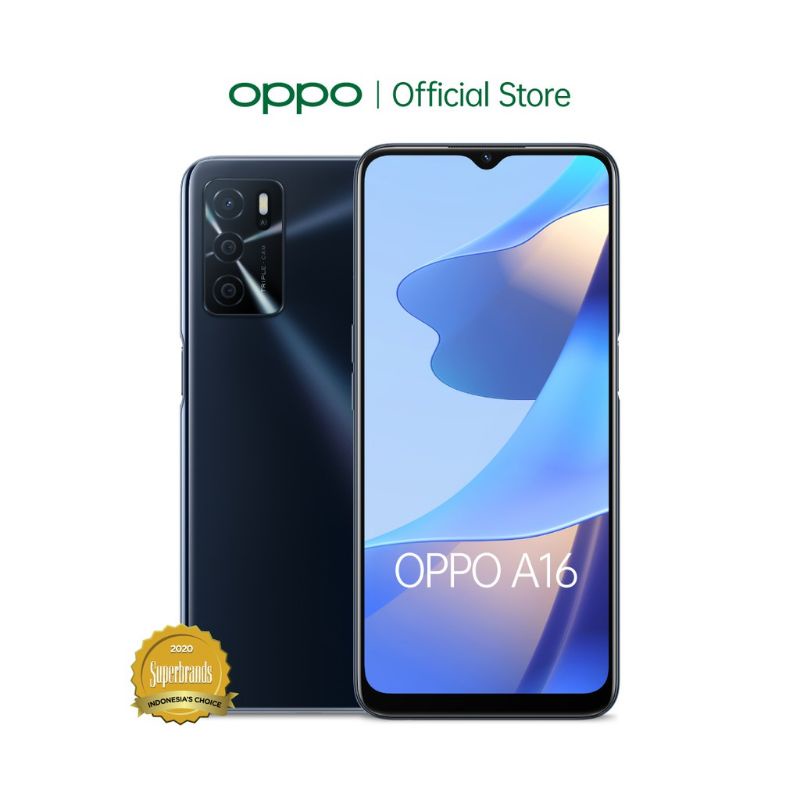 hp oppo terbaru oppo A16 ram 3/32gb baterai 5000mah garansi resmi-3