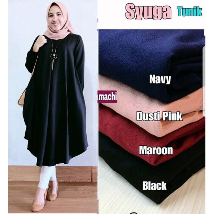 BaBa Baju Atasan Muslimah Wanita Syuga Tunik