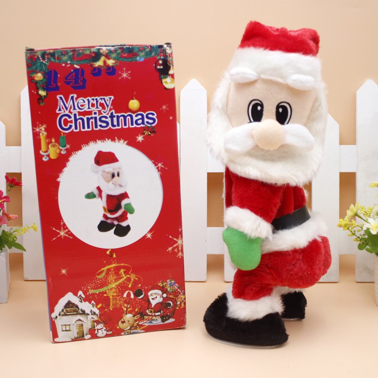 Mainan Boneka Santa Claus Elektrik Bergerak Untuk Dekorasi Natal Shopee Indonesia