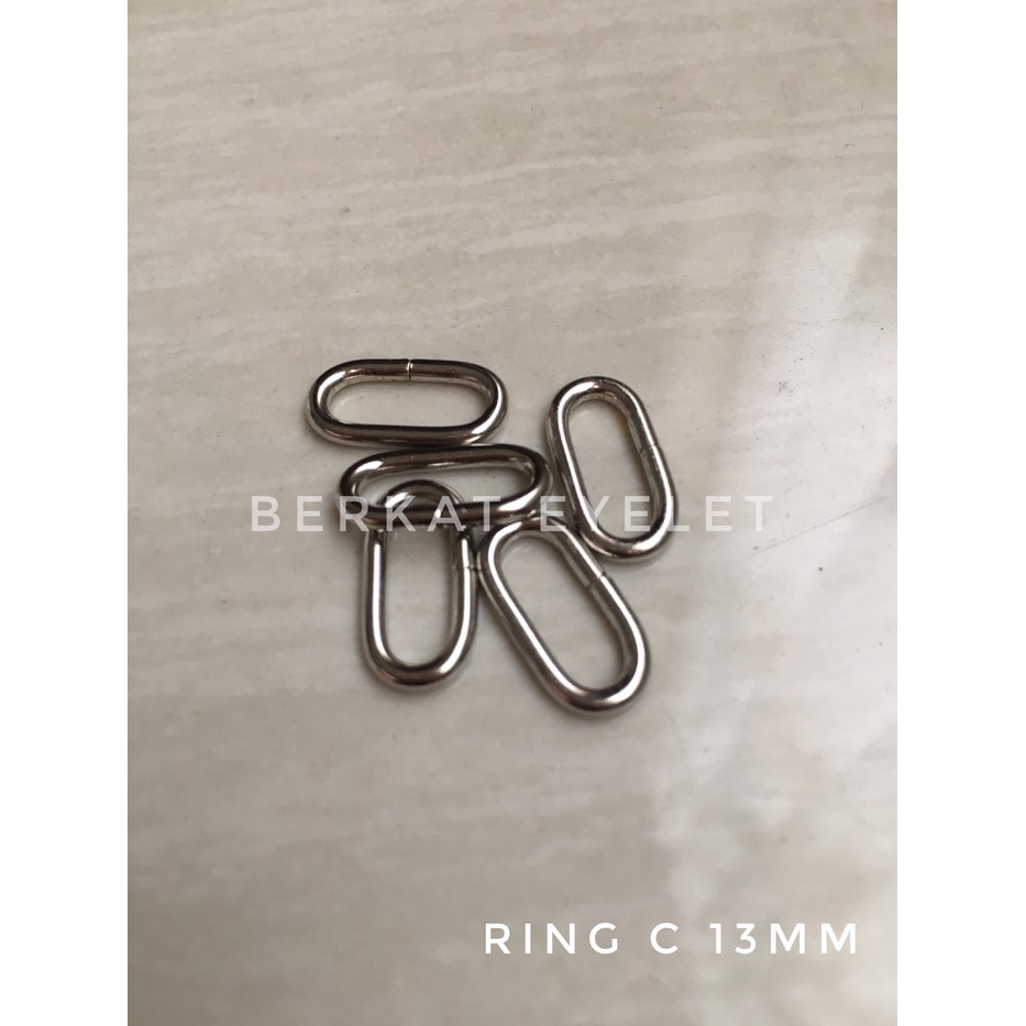 Ring C Oval 13mm - 18mm Nikel / Black Nikel per 100pcs