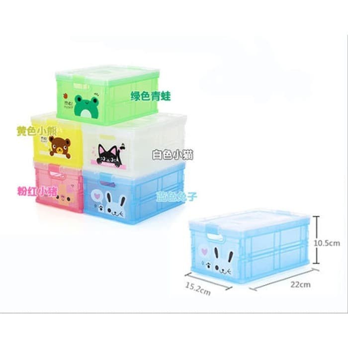 Storage Box Container Kartun Lipat Cartoon Foldable Lipat Multifungsi Kotak Penyimpanan Organizer on