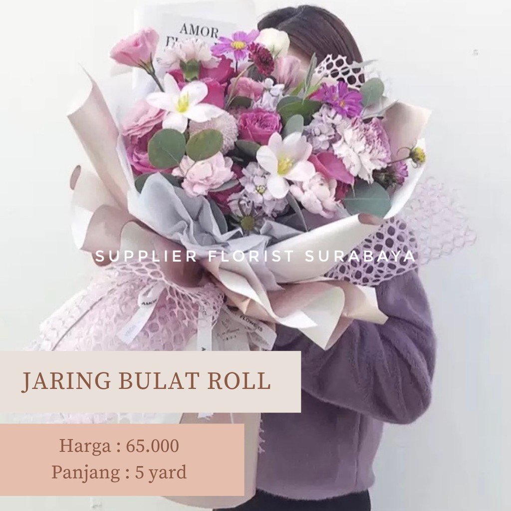 JARING BULAT MESH ROLL KOREA STYLE WRAPPING PAPER KERTAS WRAP BUNGA