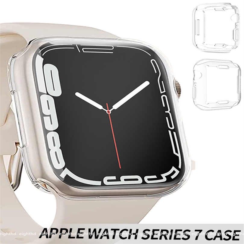 All -inclusive Case Untuk Smart Watch Series7 6 SE 5 4 3 2 1 Silikon Ukuran 41mm 45mm 44mm 42mm 40mm 38mm Watch Cover