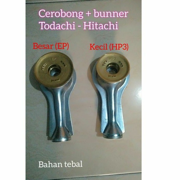 Satu set cerobong dan bunner kompor Todachi / Hitachi