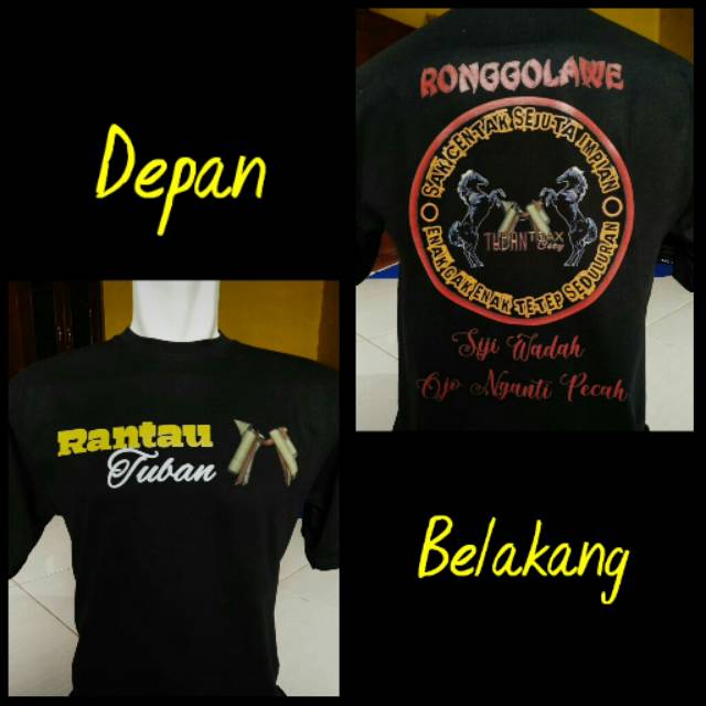 KAOS RANTAU TUBAN ONGKEK/CENTAK RONGGOLAWE