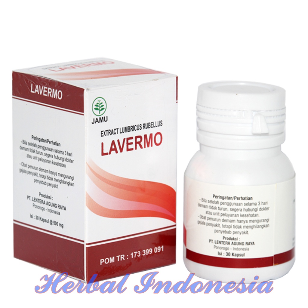 Kapsul Extract LAVERMO | Herbal Untuk Demam Original isi 30 kapsul