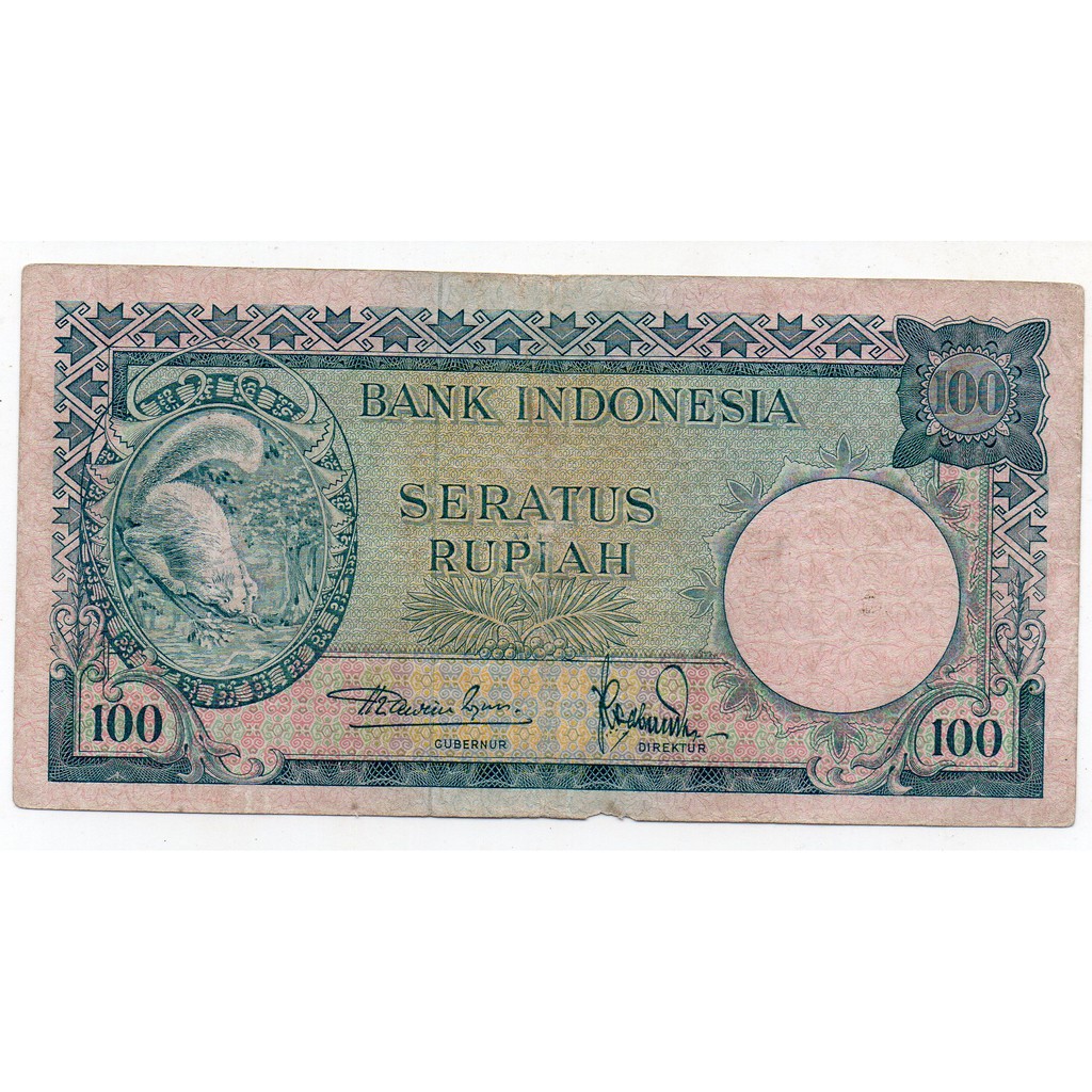 bL 3213 Uang Kuno Indonesia 100 Rupiah Tahun 1957 Asli Ready