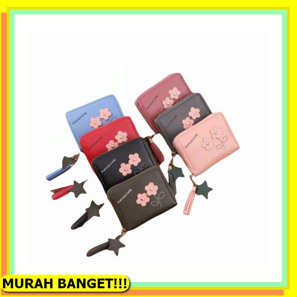 Dompet Donpet Dimpet Wallet Kulit Kecil Lipat Mini Wanita Cewek Kecil Korea Dompet Lipat Lucu Import