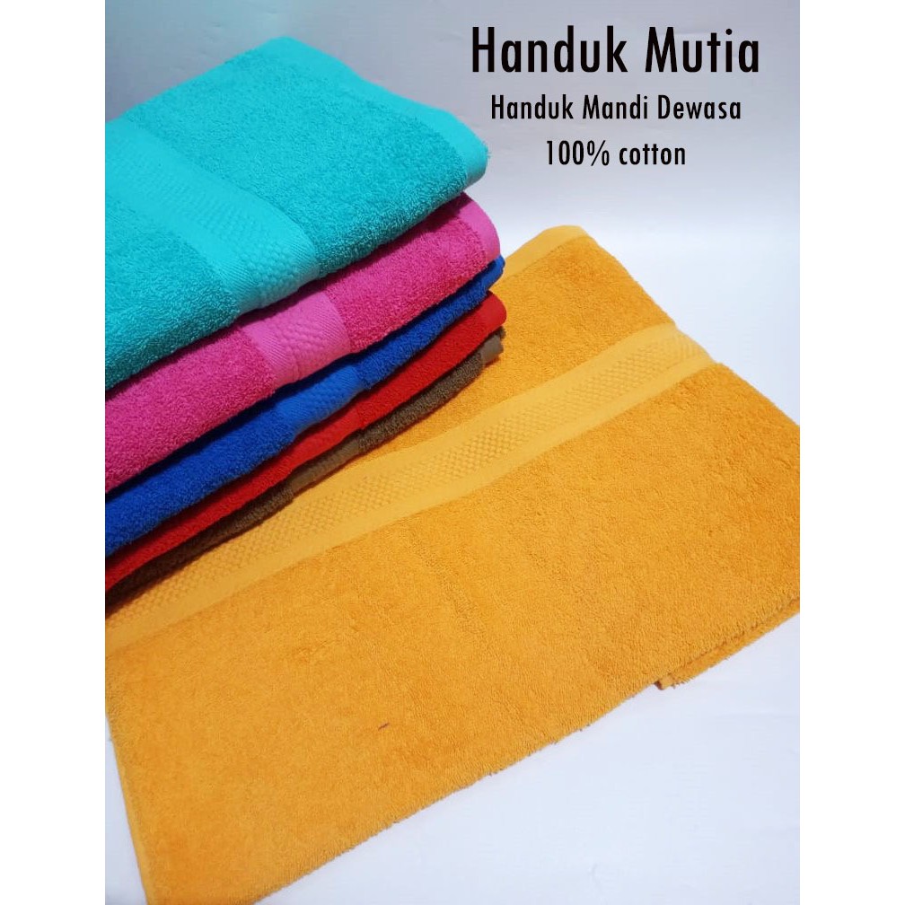 RC HANDUK MANDI MUTIA JUMBO EKONOMIS PAKET ISI 3PCS WARNA OARNGE DAN PINK UKURAN 65X140