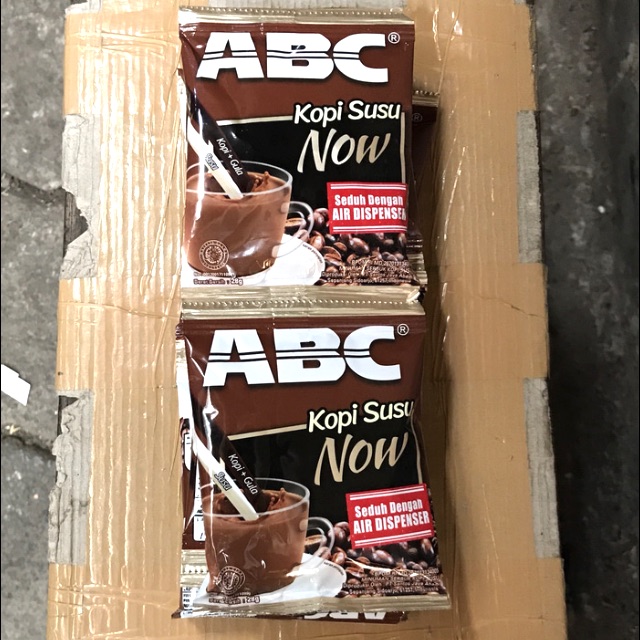 KOPI ABC SUSU NOW 1 RENCENG ISI 10 SACHET 28 gr 28gr - Coffee dus lusin renteng pak baru pcs