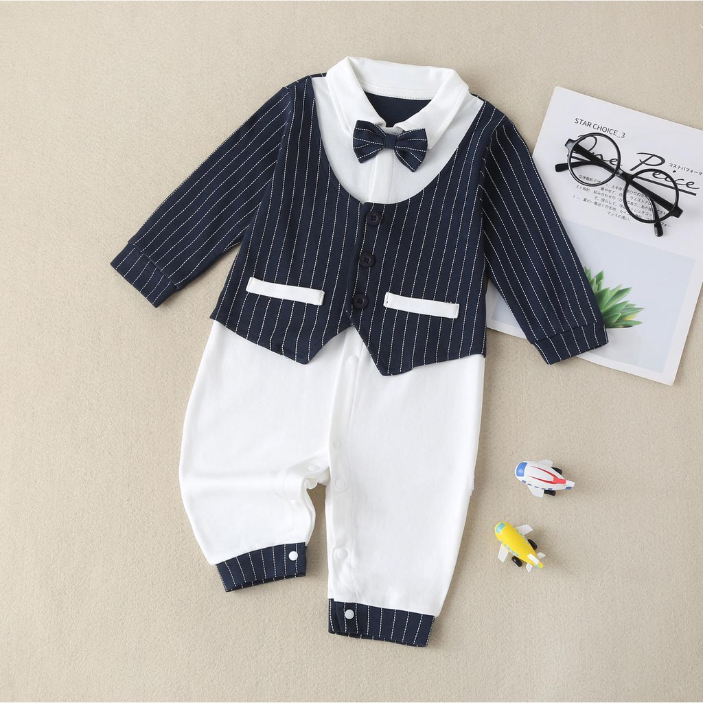 0 24bln Baju Bayi Cowok laki laki Jumper dasi Lengan 0 24bln Baju Bayi Cowok laki laki Jumper dasi Lengan