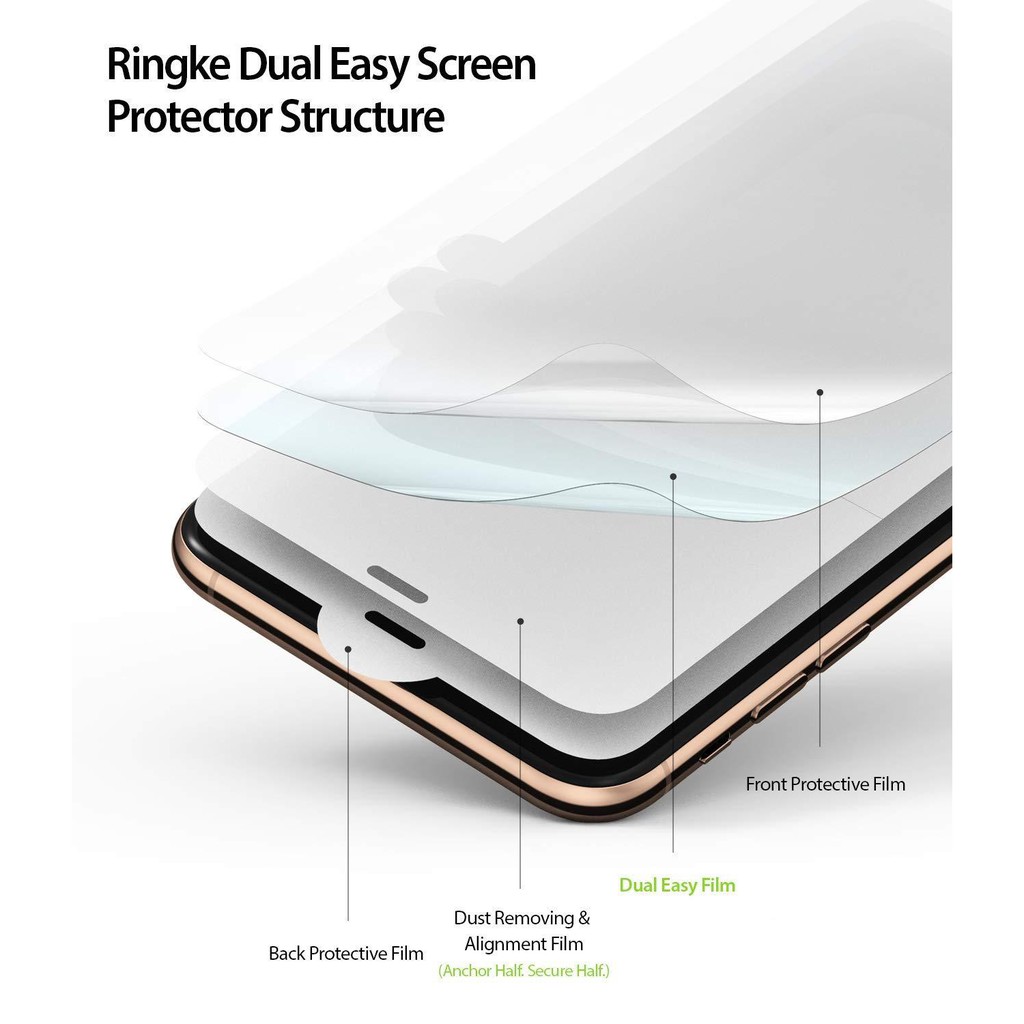 Ringke Dual Easy Full Coverage Screen Protector Iphone XS Max (2 pack)