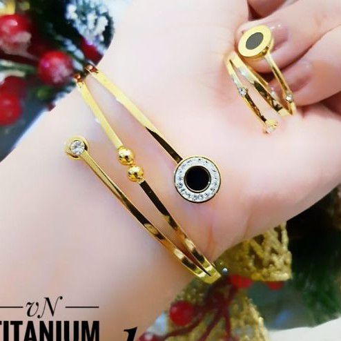 Titanium Gelang dan Cincin 2707n
